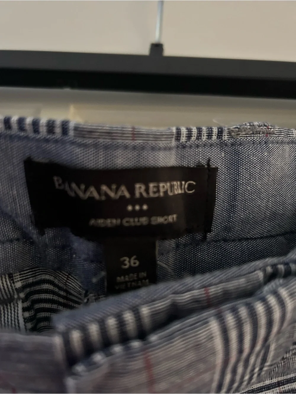 Banana Republic Gray Plaid Flat-Front Shorts